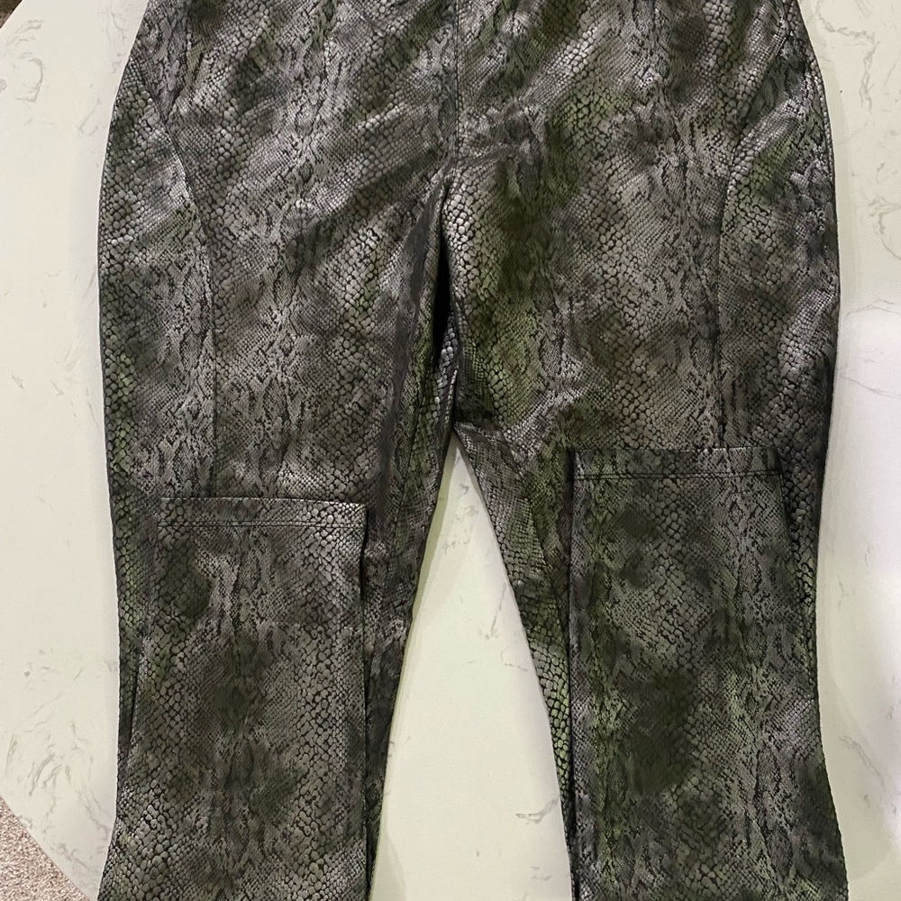 Philosophy Black and Gray Snakeskin Pants